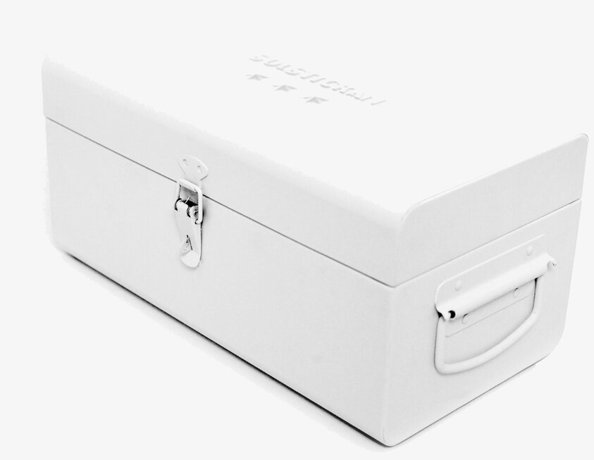 Förvaringslåda Vit från Solstickan med handtag och lås