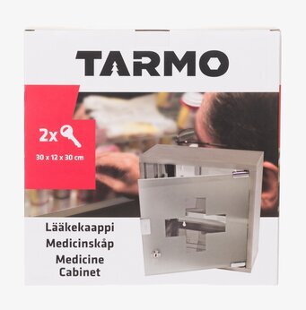 Bild av medicinskåp med nycklar och säker förvaring