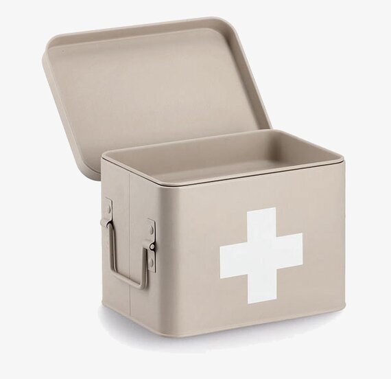 Plåtburk Medicin Beige Zeller Plåtburkar Metallburkar