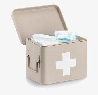 Bild av stilren och funktionell medicinförvaringsburk