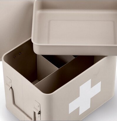 Bild av stilren och funktionell medicinsk förvaringsburk