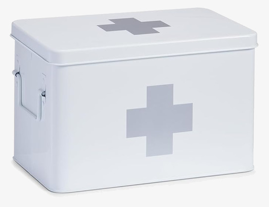 Plåtburk Medicin Vit Zeller Plåtburkar Metallburkar